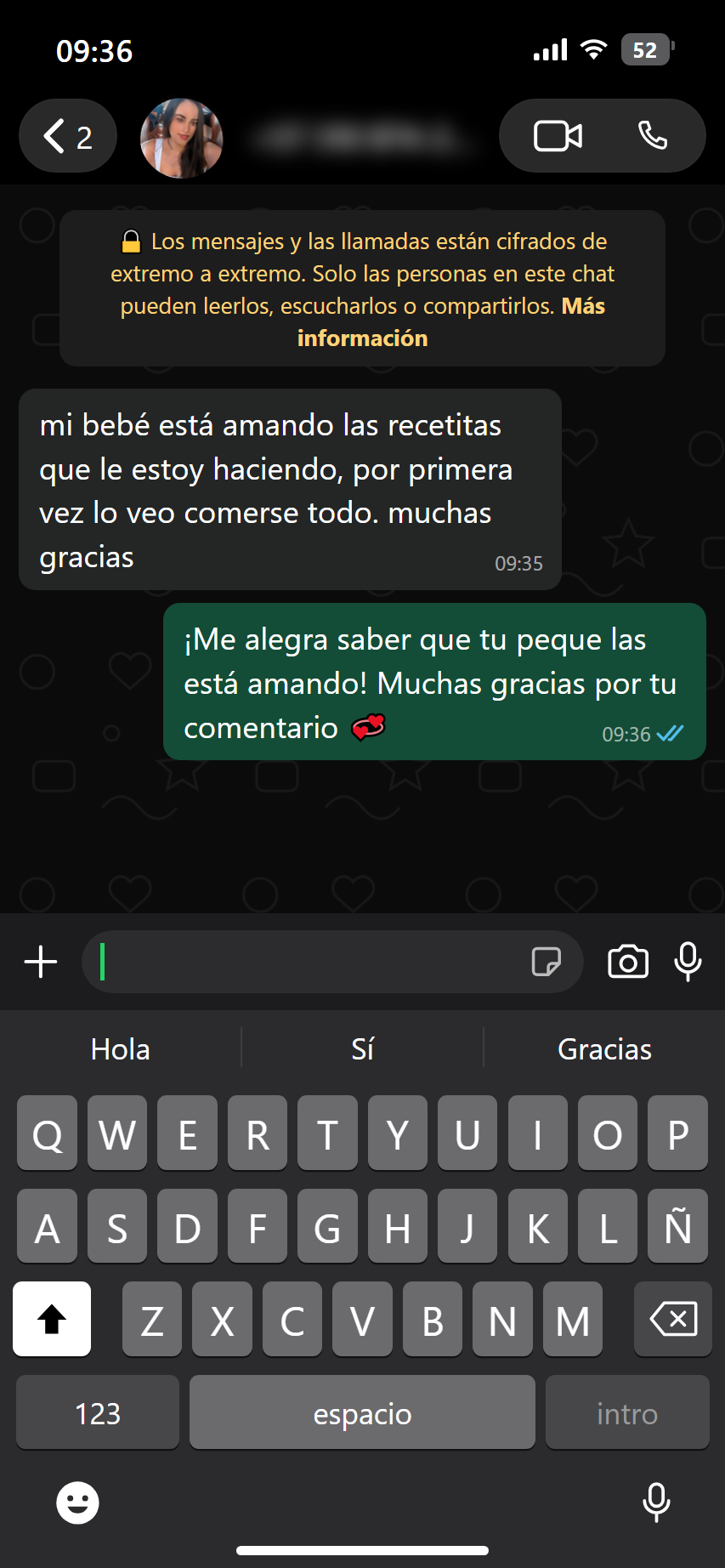 Testimonio de mamá por WhatsApp 2